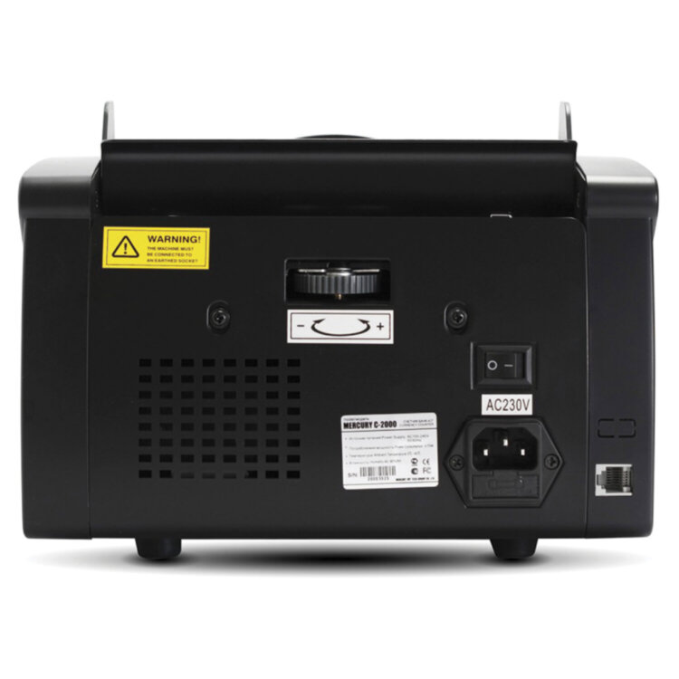 Счетчик банкнот MERTECH C-3000 BLACK, 1000 банкнот/мин, ИК, УФ детекция, фасовка, чёрный, 5515, 291252