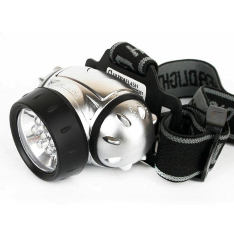 Фонарь налобный ULTRAFLASH 7хLED, 3 режима, питание 3хААА (не в комплекте), LED5351, 238286