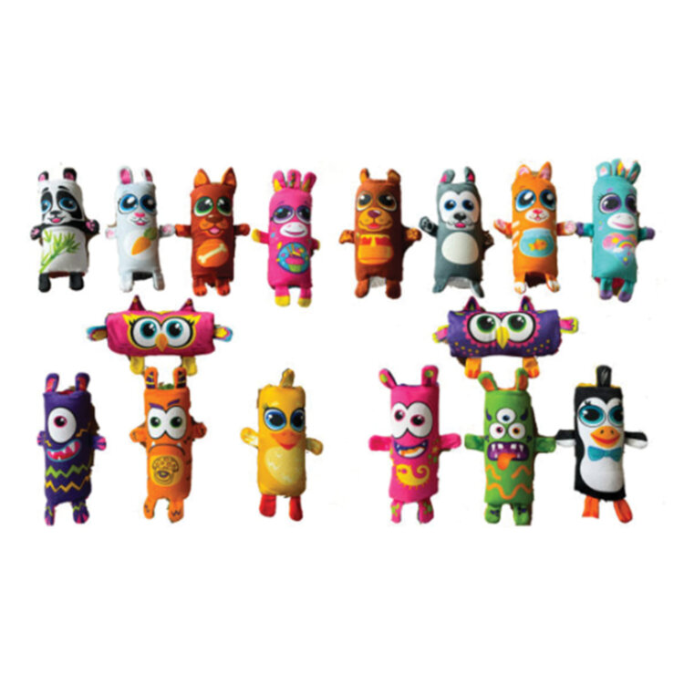 Игрушка плюшевая "Скользун Вывернушка", 14х9,5 см, ассорти, дисплей, 1TOY, 25726, Т25726, 8 штук, 666020