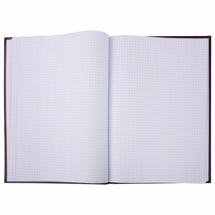 Книга учета 96 л., клетка, твердая, бумвинил, офсет, герб, А4 (200х290 мм), BRAUBERG, бордовая, 130276, 130276