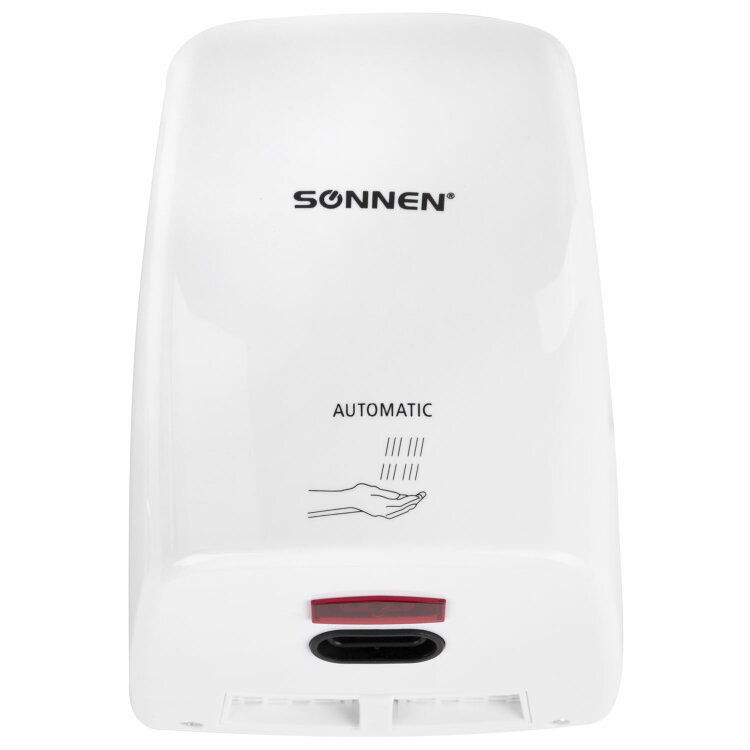 Сушилка ВЫСОКОСКОРОСТНАЯ для рук SONNEN HD-FL-2009, 1200 Вт, пластиковый корпус, белая, 607959, 607959