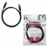 Кабель (патчкорд) UTP 5E категория, RJ-45, 1 м, SONNEN, для подключения Интернета по локальной сети LAN, 513122, 513122