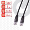 Кабель (патчкорд) UTP 5E категория, RJ-45, 1 м, SONNEN, для подключения Интернета по локальной сети LAN, 513122, 513122