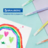 Фломастеры 6 неоновых + 6 пастельных, вентилируемый колпачок BRAUBERG "PREMIUM", картонная коробка, 152198, 152198