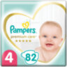 Подгузники 82 шт. PAMPERS (Памперс) Premium Care, размер 4 (9-14 кг), 1210801, 605873