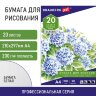 Папка для рисования А4, 20 л., 200 г/м2, BRAUBERG, 210х297 мм, "Сирень", 129223, 129223