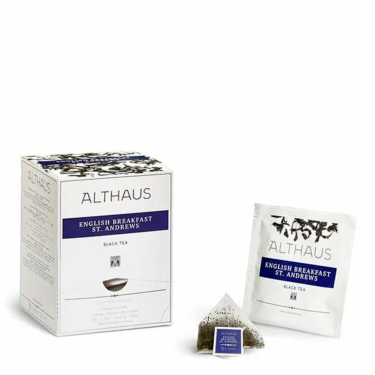 Чай ALTHAUS "English Breakfast" черный, 15 пирамидок по 2,75 г, ГЕРМАНИЯ, TALTHL-P00001, 622897