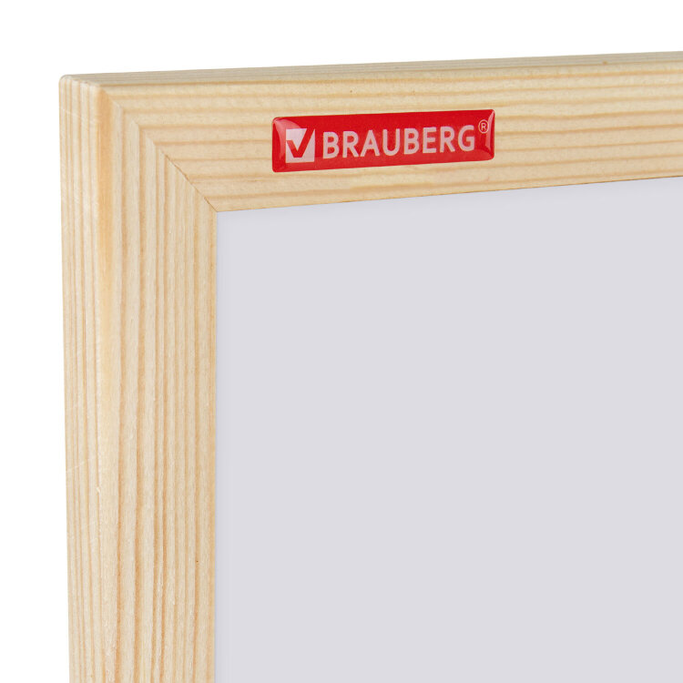 Доска магнитно-маркерная 50х70 см, деревянная рамка, BRAUBERG "Wood", 238795, 238795