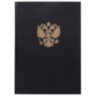 Книга учета 96 л., клетка, твердая, бумвинил, офсет, герб, А4 (200х290 мм), BRAUBERG, черная, 130275, 130275