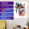 Картина стразами (алмазная мозаика) 40х50 см, ОСТРОВ СОКРОВИЩ "Индейская лиса", без подрамника, 662412, 662412