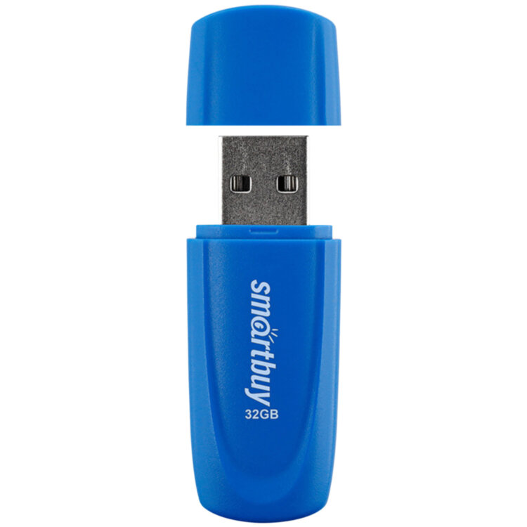 Флеш-диск 32 GB SMARTBUY Scout USB 2.0, синий, SB032GB2SCB, 513767