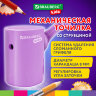 Точилка механическая BRAUBERG KIDS, для простых и цветных карандашей, корпус лавандовый, крепление к столу, 272004, 272004