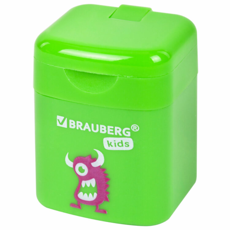 Точилка BRAUBERG KIDS "Монстрик", с контейнером, корпус ассорти, 271946, 24 штук, 271946