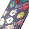 Блокнот А5 (134х206 мм), 80 л., твёрдый, клетка, выборочный лак, BRAUBERG KIDS, "Donuts", 114425, 114425