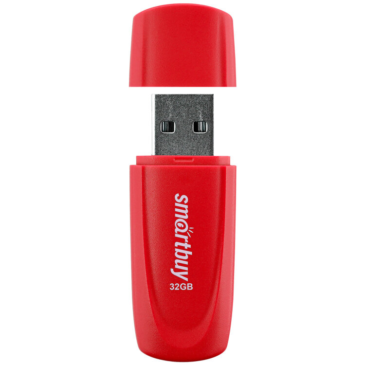 Флеш-диск 32 GB SMARTBUY Scout USB 2.0, красный, SB032GB2SCR, 513768