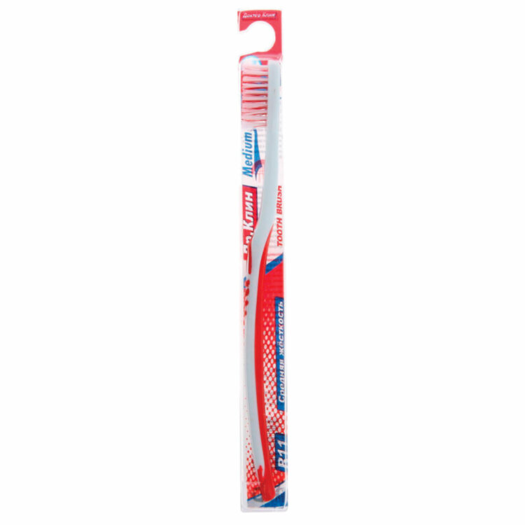 Зубная щетка DR.CLEAN (Доктор Клин) R11, средняя, YGIR-174, 48 штук, 604038