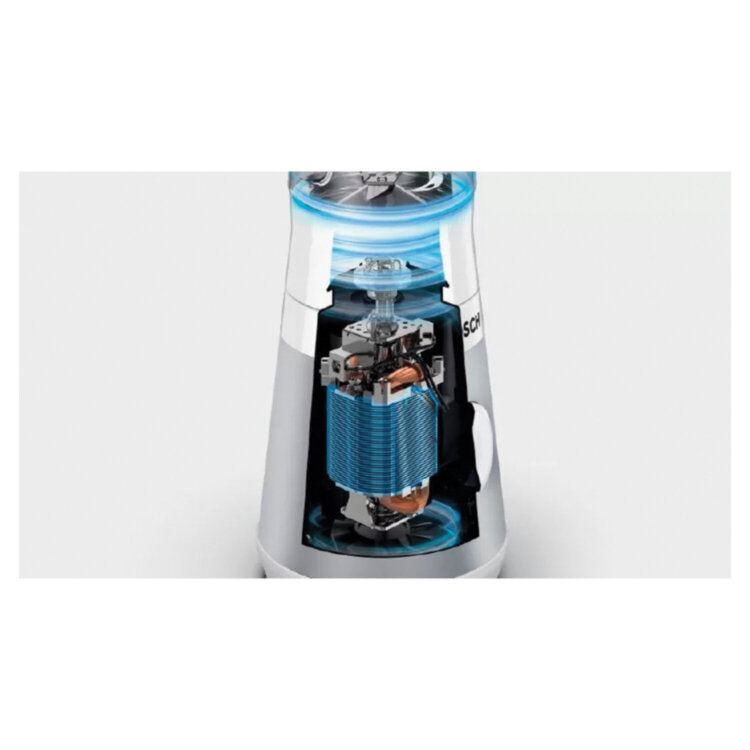 Блендер стационарный BOSCH MMB2111T, 450 Вт, 1 скорость, чаша 0,6 л, пластик, серебристый, 458580