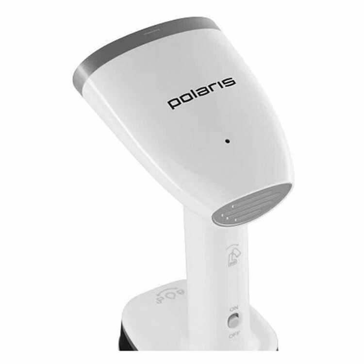 Отпариватель ручной POLARIS PGS 1618C, 1500 Вт, пар 32 г/мин, резервуар 0,12 л, складная ручка, белый, 64032, 456733