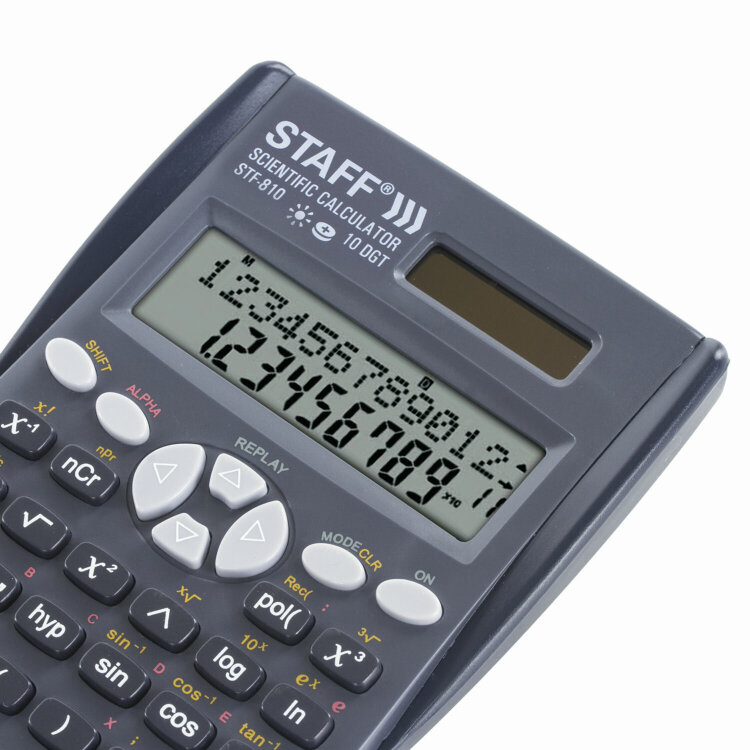 Калькулятор инженерный STAFF STF-810 (161х85 мм), 240 функций, 10+2 разрядов, двойное питание, 250280, 250280
