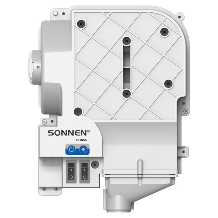 Сушилка для рук СКРЫТОГО МОНТАЖА SONNEN HSD-A3880, 1200 Вт, 95 м/с, IPX4, пластик, белая, 701866, 701866