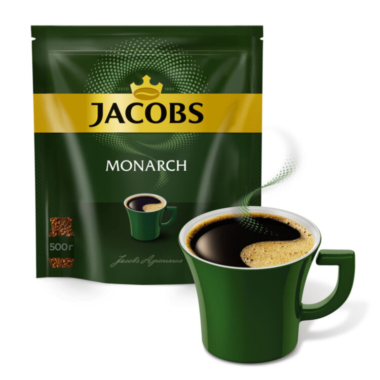 Кофе растворимый MONARCH Original, сублимированный, 500 г, мягкая упаковка, 8052130, 620240