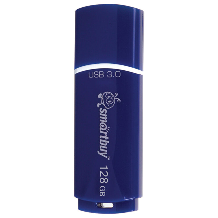 Флеш-диск 128 GB, SMARTBUY Crown, USB 3.0, синий, SB128GBCRW-Bl, 512791