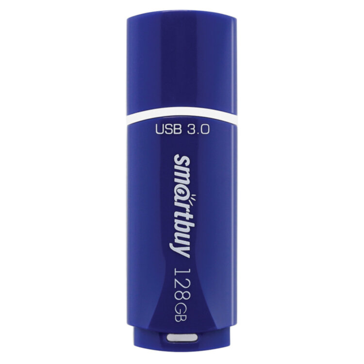 Флеш-диск 128 GB, SMARTBUY Crown, USB 3.0, синий, SB128GBCRW-Bl, 512791