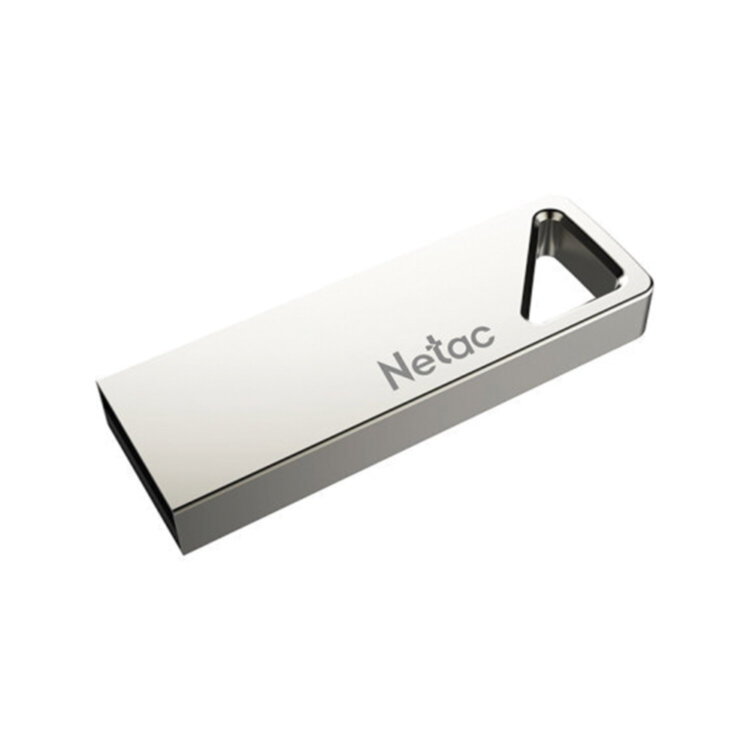 Флеш-диск 64 GB NETAC U326, USB 2.0, металлический корпус, серебристый, NT03U326N-064G-20PN, 513712