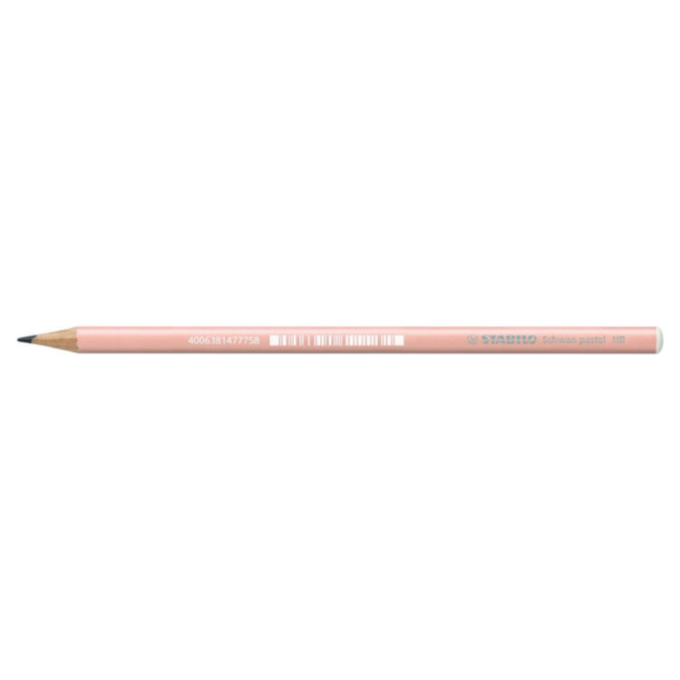 Карандаш чернографитный STABILO, 1 шт., "Schwan Pastel", HB, корпус персиковый, 421/HB-4, 12 штук, 181901