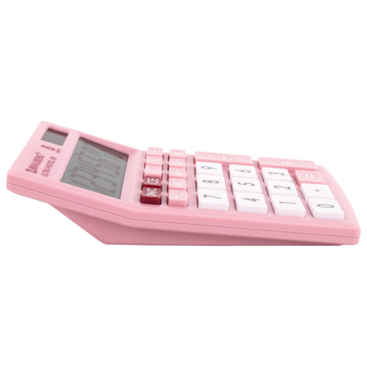 Калькулятор настольный BRAUBERG ULTRA PASTEL-08-PK, КОМПАКТНЫЙ (154x115 мм), 8 разрядов, двойное питание, РОЗОВЫЙ, 250514, 250514