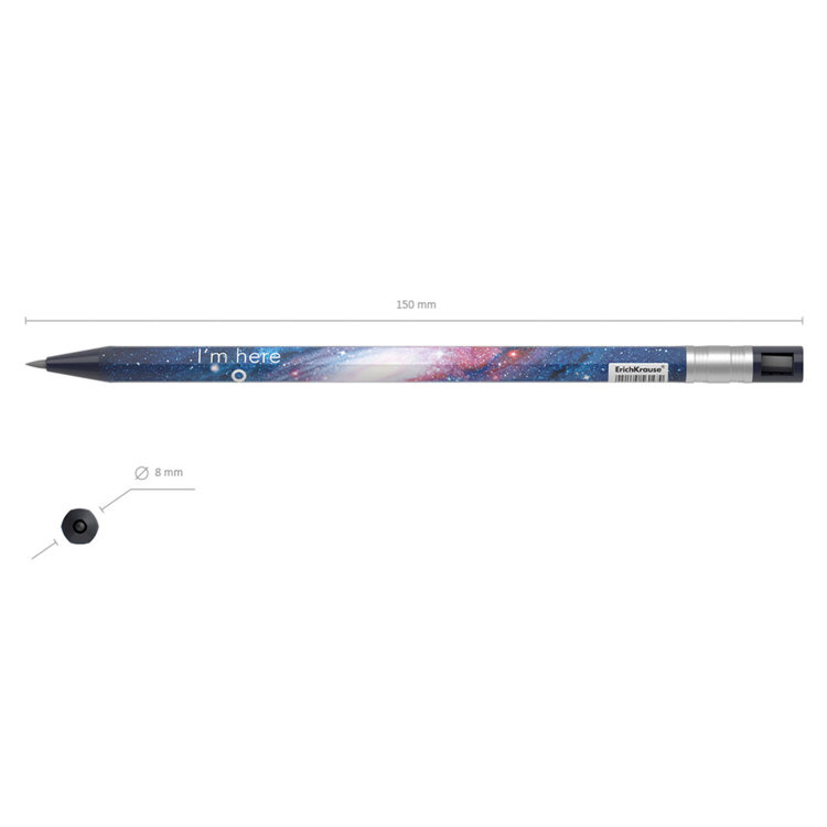 Карандаш механический цанговый 2 мм, ERICH KRAUSE ColorTouch "Space", корпус ассорти, 56063, 24 штук, 181930