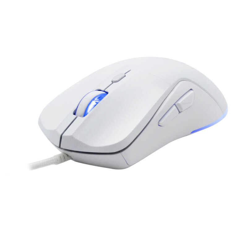 Мышь проводная DEFENDER Arga GM-049, 1200/1800/2400/3600 dpi, 5 кнопок + 1 колесо-кнопка, белый, 52048, 514425