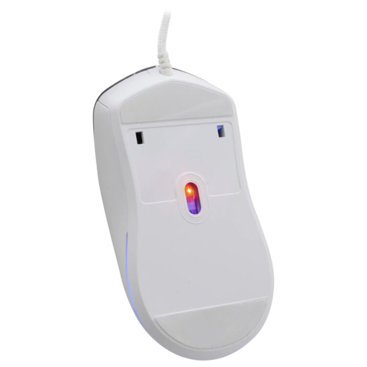 Мышь проводная DEFENDER Arga GM-049, 1200/1800/2400/3600 dpi, 5 кнопок + 1 колесо-кнопка, белый, 52048, 514425