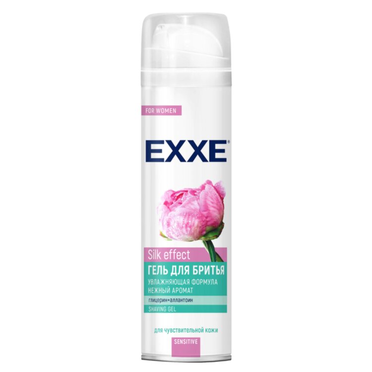 Гель для бритья 200 мл EXXE FOR WOMEN "SILK EFFECT", глицерин + аллантоин, С0007322, 703125