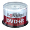 Диски DVD+R (плюс) SONNEN 4,7 Gb, 16x, Cake Box (упаковка на шпиле), КОМПЛЕКТ 50 шт., 512577, 512577
