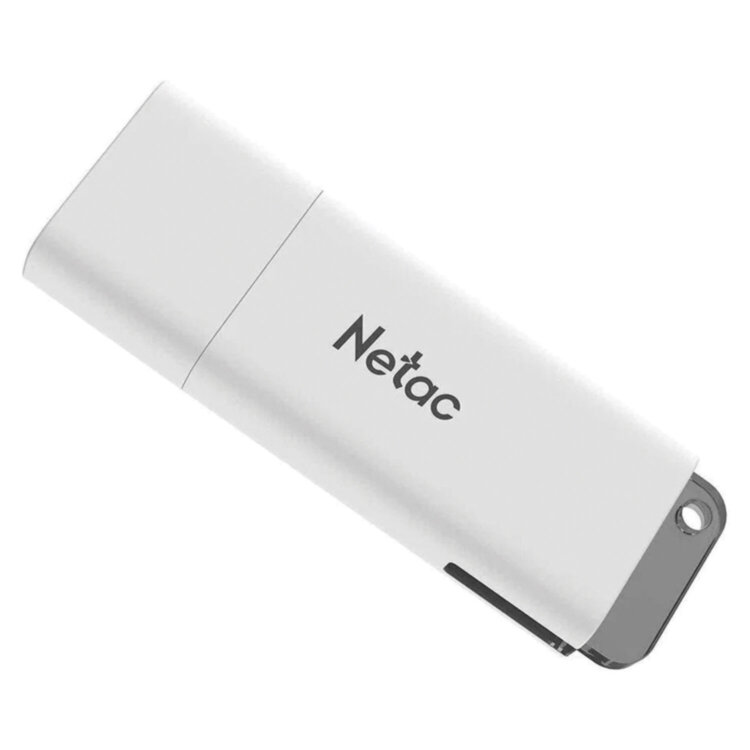 Флеш-диск 128 GB NETAC U185, USB 2.0, белый, NT03U185N-128G-20WH, 513705