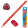 Карандаши цветные MAPED (Франция) "Color'Peps Star", 12 цветов + ТОЧИЛКА, трехгранные, грифель 3 мм, натуральное дерево,183213, 180770