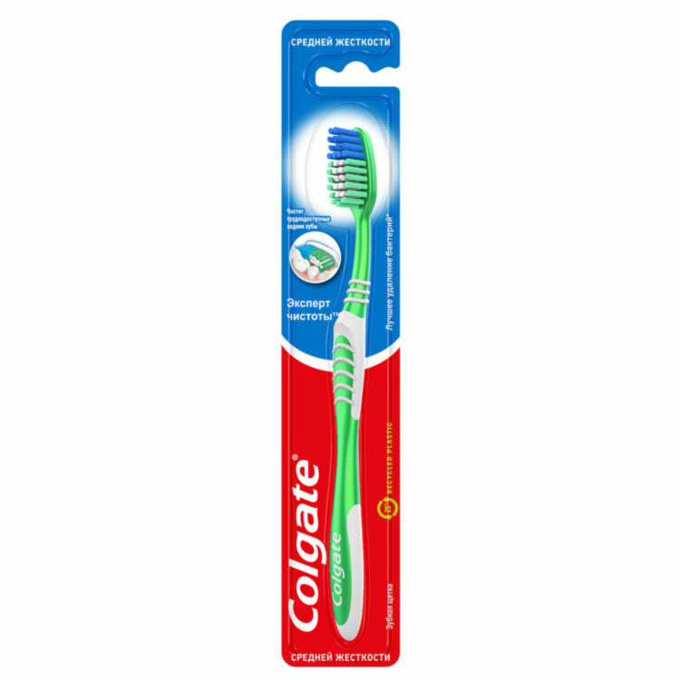 Зубная щетка COLGATE "Эксперт чистоты", средней жесткости, 5900273001566, 609067