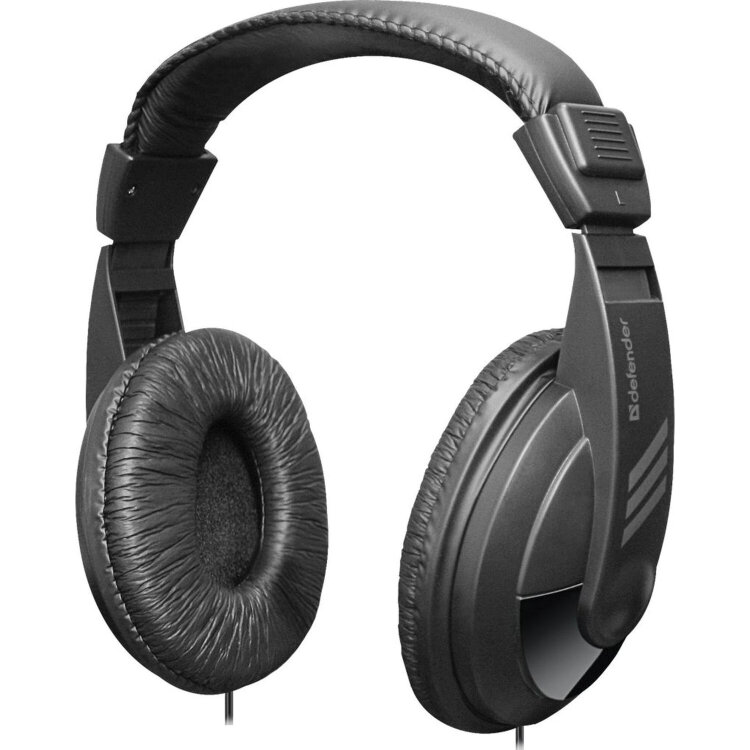 Наушники DEFENDER HN-751, проводные, 2 м, стерео, полноразмерные, регулятор громкости, 63751, 510476