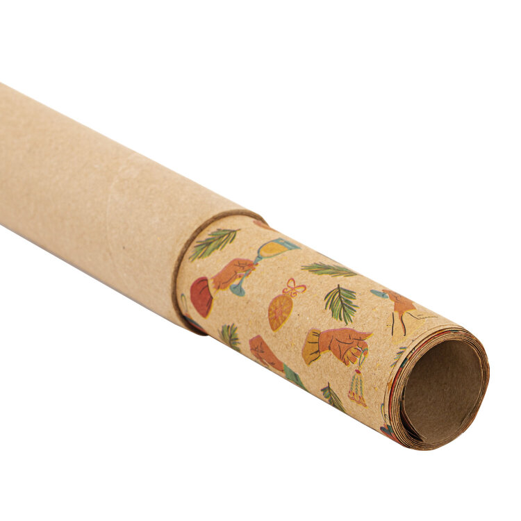 Бумага упаковочная новогодняя НАБОР 3 шт., "Christmas Kraft", 70х100 см, 3 дизайна, ЗОЛОТАЯ СКАЗКА, 592056, 592056