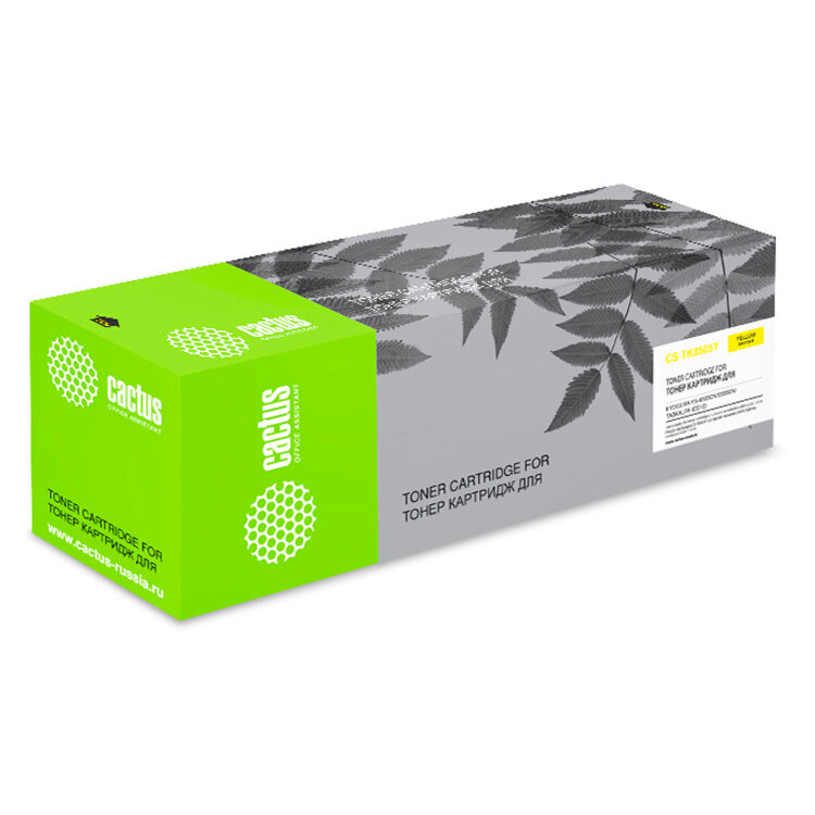 Тонер-картридж CACTUS (CS-TK8505Y) для Kyocera FS-4500CN/5550CN/TASKalfa 4551ci, желтый, ресурс 20000 страниц, 363357