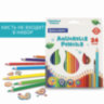 Карандаши цветные акварельные BRAUBERG PREMIUM AQUARELLE, 24 цвета, трехгранные, утолщенный грифель 4 мм, натуральное дерево, 181673, 181673