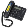 Телефон PANASONIC KX-TS2356RUB, черный, память 50 номеров, АОН, ЖК-дисплей с часами, тональный / импульсный режим, 260339