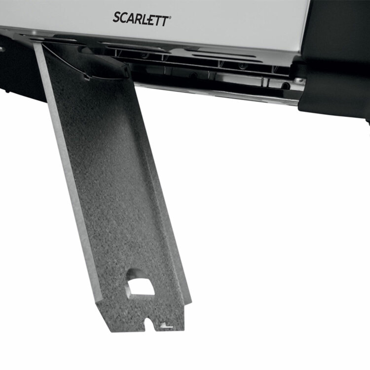Тостер SCARLETT SC-TM11012, 650 Вт, 2 тоста, 6 режимов, металл/пластик, черный/серебро, 455892
