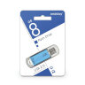 Флеш-диск 8 GB, SMARTBUY V-Cut, USB 2.0, металлический корпус, синий, SB8GBVC-B, 512182