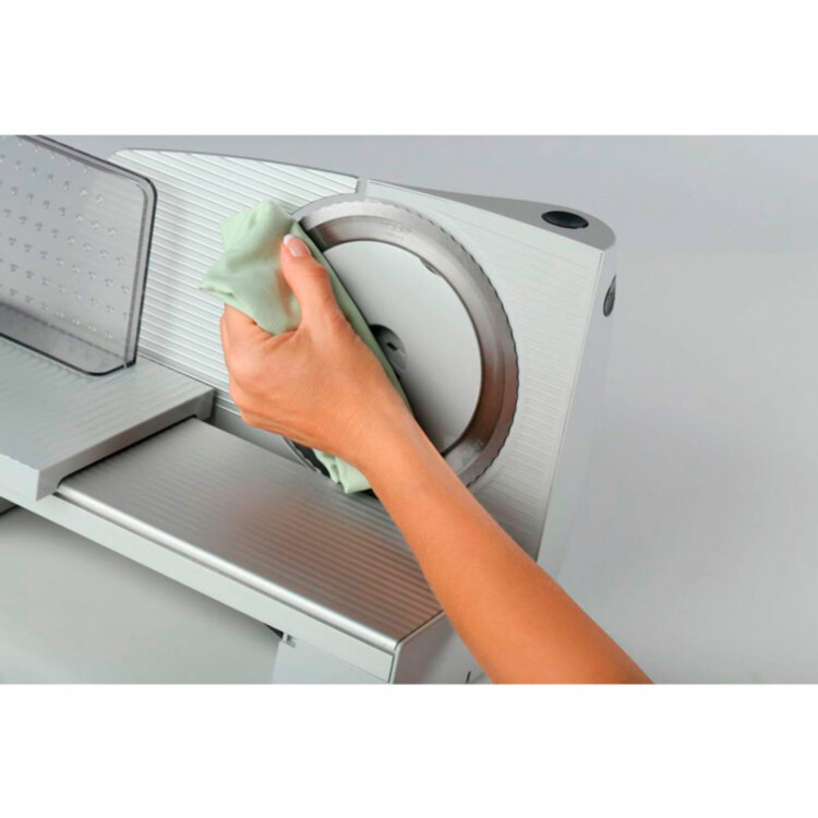 Ломтерезка GORENJE R607A, диаметр ножа 17 см, 110 Вт, диаметр ломтиков 0-15 мм, белый, 457646