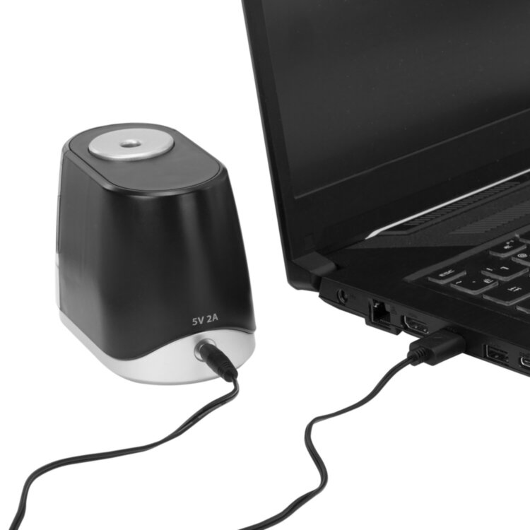 Точилка электрическая BRAUBERG ONE фреза с автостопом, 4 батарейки AA/USB (под адаптер), 270577, 270577
