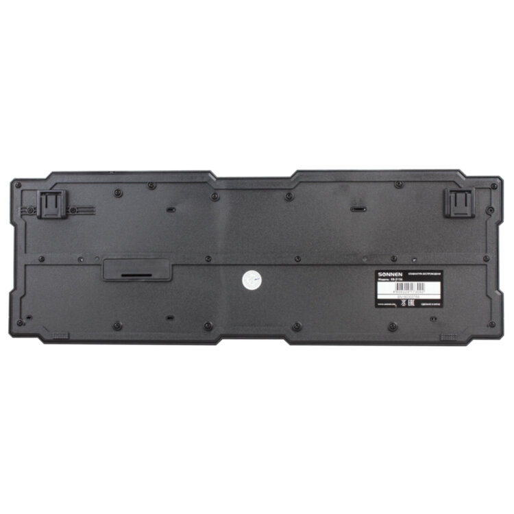 Клавиатура беспроводная SONNEN KB-5156, USB, 104 клавиши, 2,4 Ghz, черная, 512654, 512654