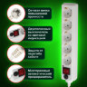 Сетевой фильтр SONNEN U-351, 5 розеток, с заземлением, выключатель, 10 А, 1,8 м, белый, 511424, 511424