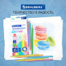 Карандаши цветные BRAUBERG PASTEL, 12 пастельных цветов, трехгранные, грифель 3 мм, натуральное дерево, 181850, 181850